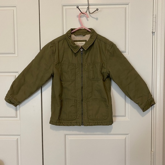 Hanna Andersson Sherpa lined Utility Jacket size 110cm/5 US - Picture 4 of 15